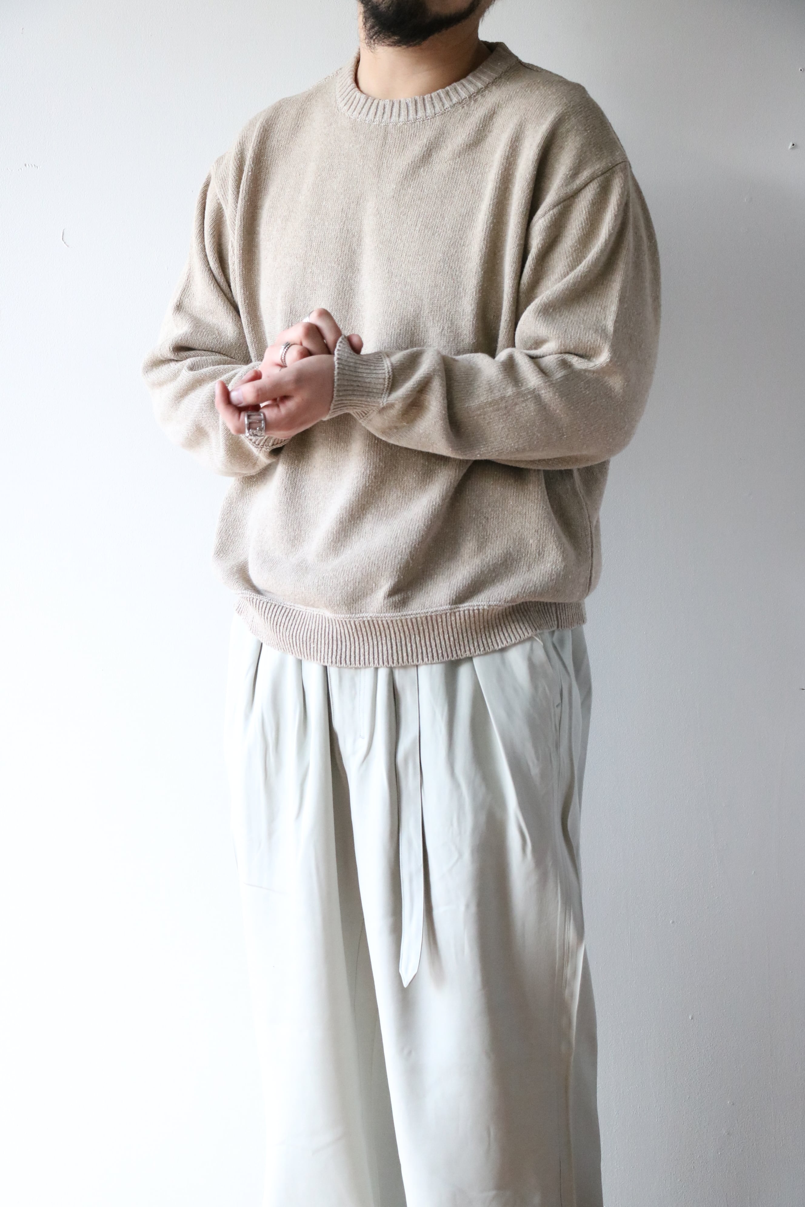 STILL BY HAND -Silk Cotton Pullover Knit - / KN06254 / スティル