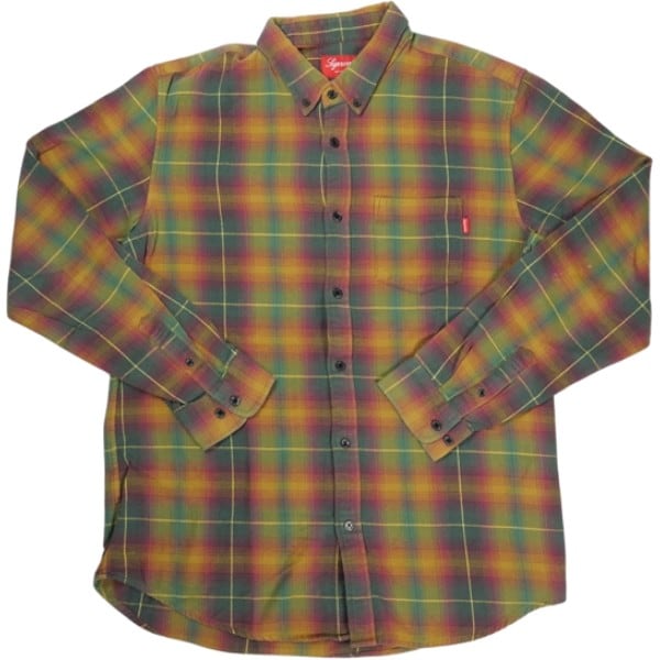 Size【L】 SUPREME シュプリーム 15SS Shadow Plaid Flannel Shirt