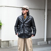 CCU(シーシーユー) レザー、YASHIKI(ヤシキ）ニットコーディネート