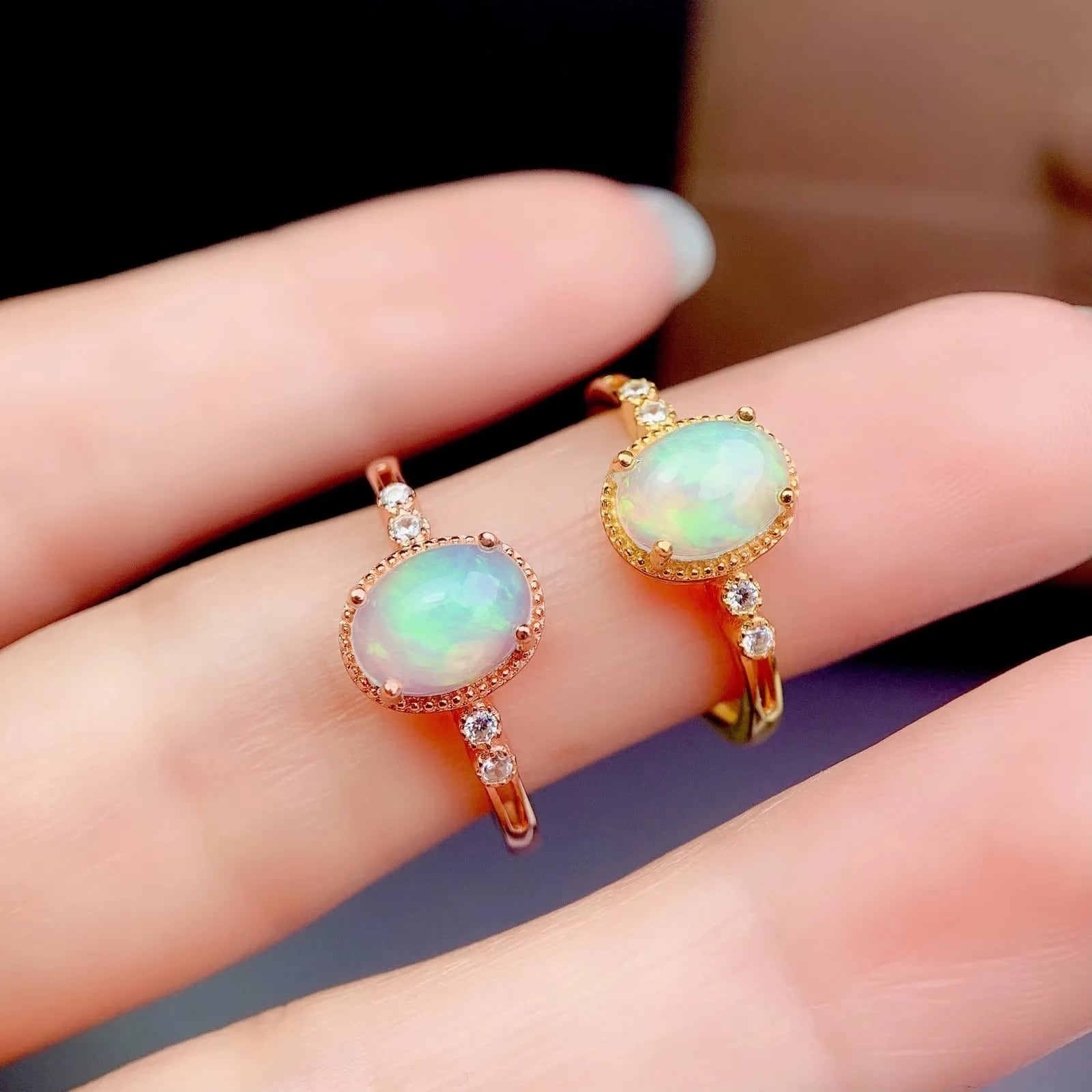 天然オパールリング18金再値下げ❤️専用です - リング 天然オパールリング18金再値下げ❤️専用です - リング
