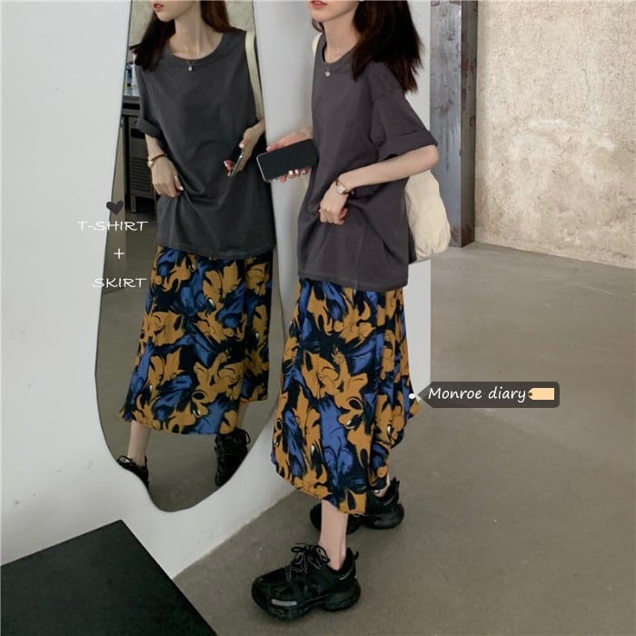 スプリングカジュアルスタイルAラインスカート ストリート 春物 モンロー91762932322