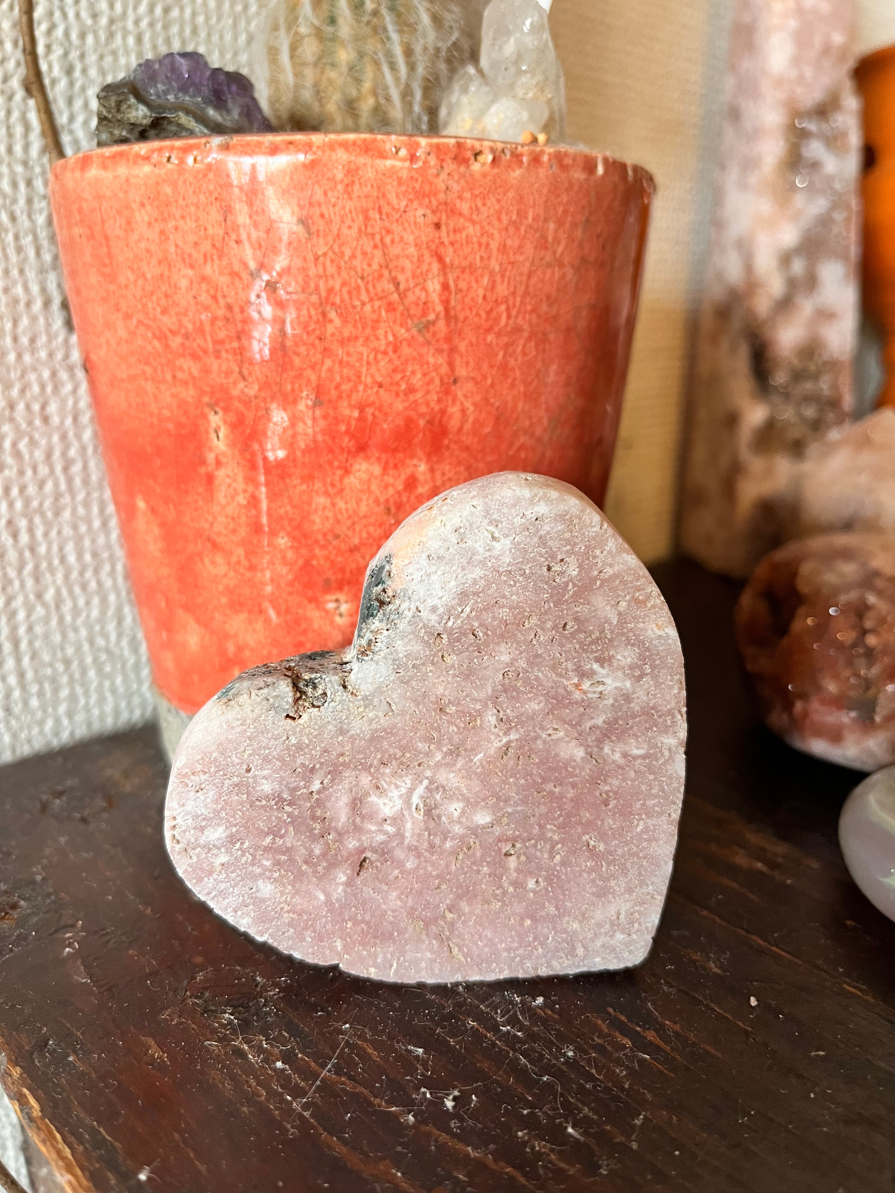 「Mサイズ ピンクアメジストハート 」M size Pink amethyst heart
