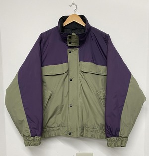80-90sOakton Bi Color Nylon Short Down Jacket/XL