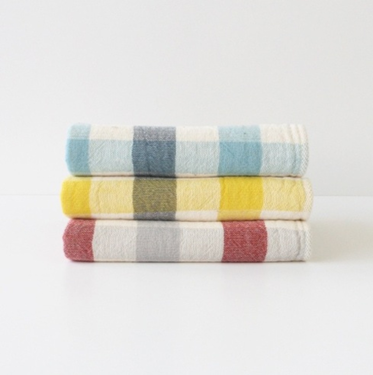 【kontex】ブロックチェック フェイスタオル(32×78cm) 新生活 ギフト