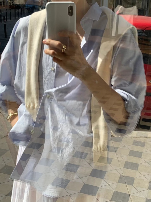 (OUNCE) clean boxy shirt / 2color