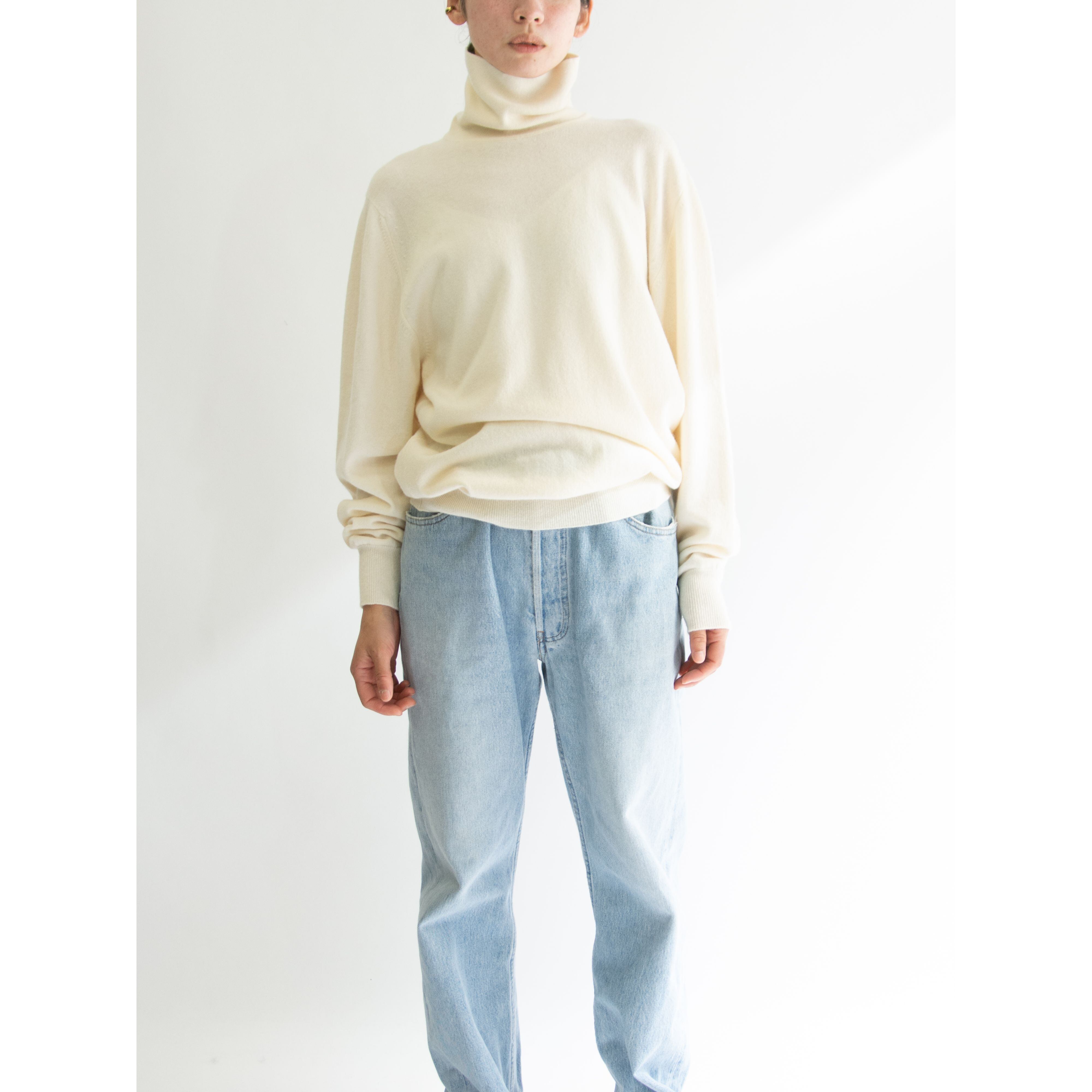 【BRAEMAR】Made in Scotland Wool High Neck Sweater(ブレーマー スコットランド製 ハイネックセーター タートルネックニット)