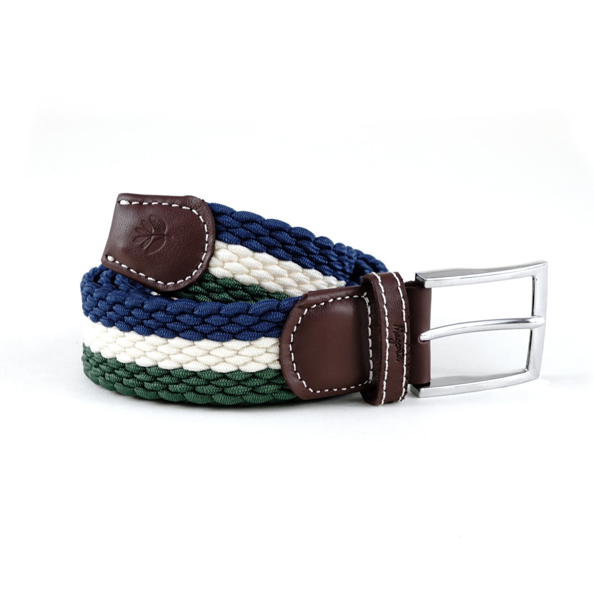 MAGENTA / TRI BRAIDED BELT - BLUE