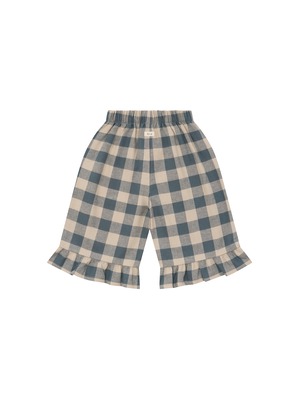 ORGANIC ZOO　Fog Blue Gingham Frill Culottes