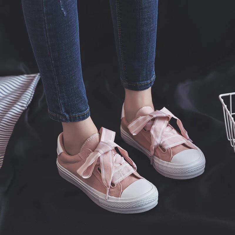 キャンバススニーカー ラインシューレース 全3色 | LILIANA