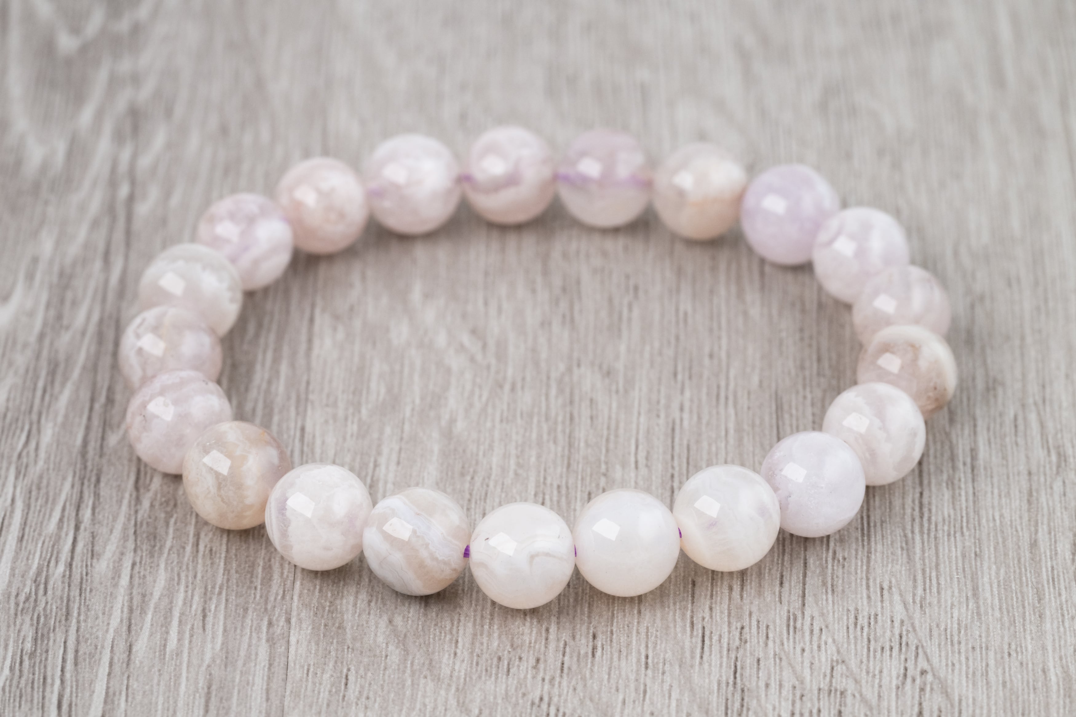 ◇一点物◇クレイジーレースアゲート（アメジスト） 9mmブレスレット