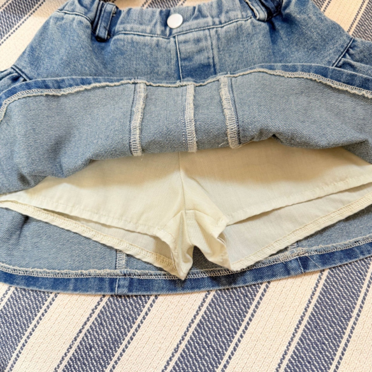 夏フリルデニムスカート