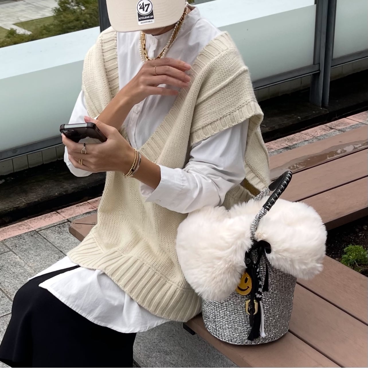 kago-bag | meong blue