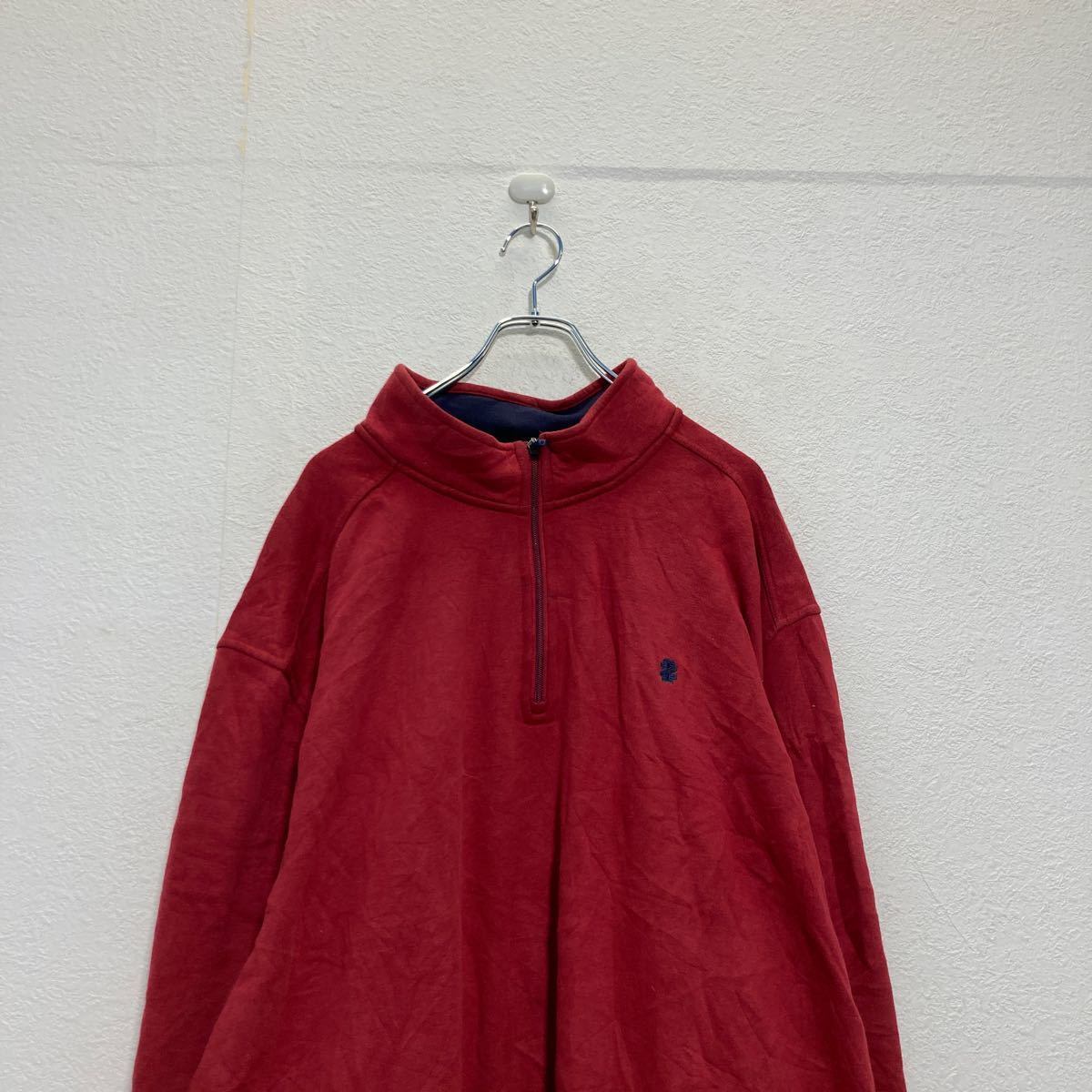 IZOD 赤いジップアップスウェット 古着 アメカジ ストリート L IZOD 