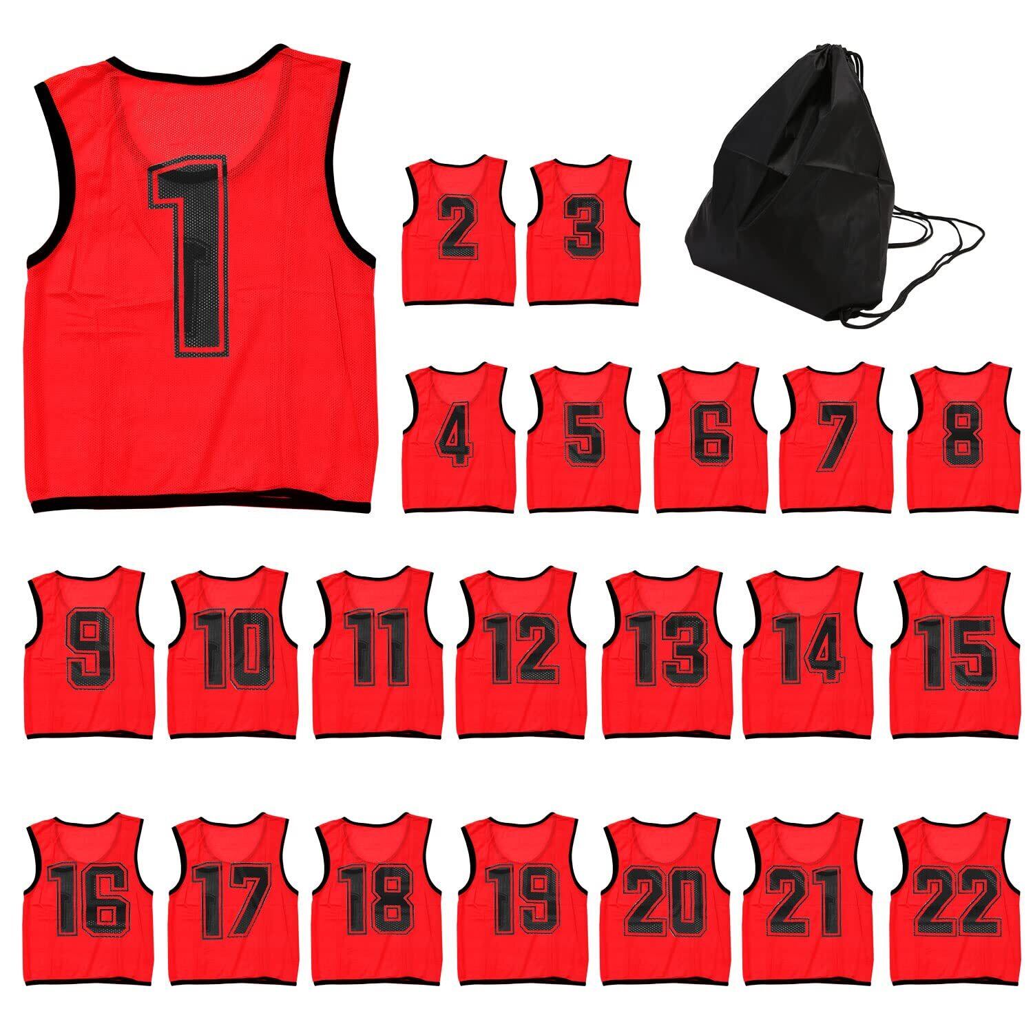 ロジック] ビブス 子供用 大人用 セット 無地 番号無 10色展開