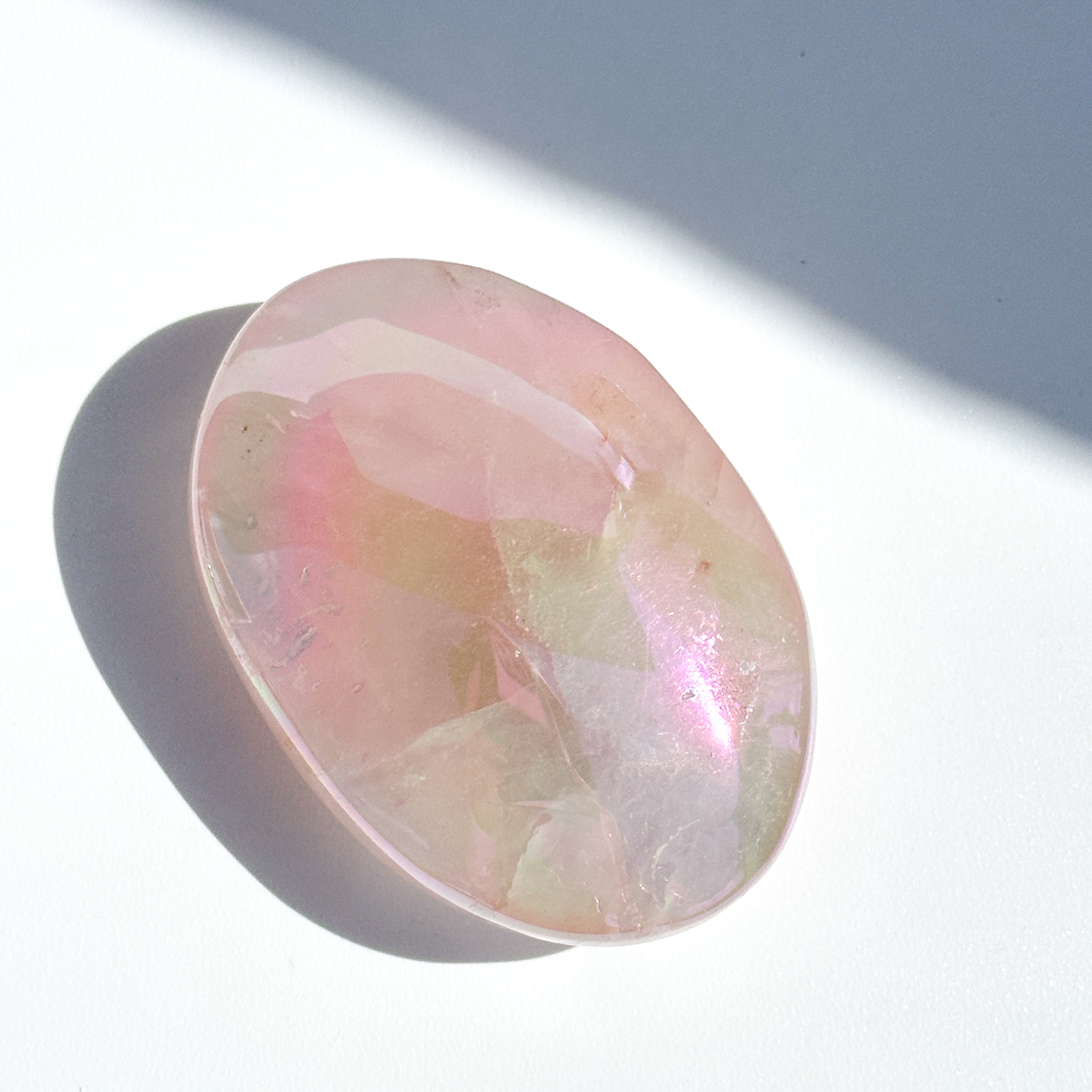 エンジェルオーラローズクォーツ パーム03✧ Angel Aura Rose Quartz ✧天然石・鉱物・パワーストーン・インテリア