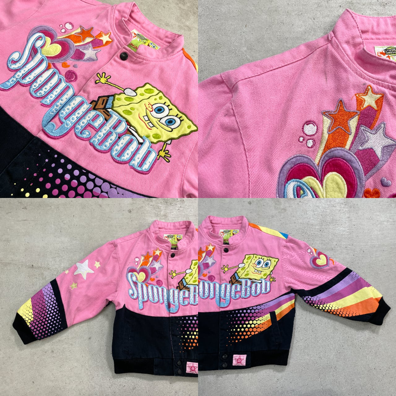 kids】JH DESIGN ジェフハミルトン レーシングジャケット スポンジボブ 