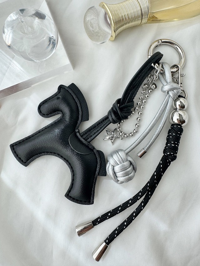 【  horse  BAG charm 】（BLACK ）No.1330