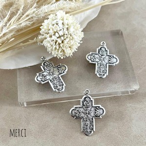【2個】クロス聖母チャーム/十字架/宗教