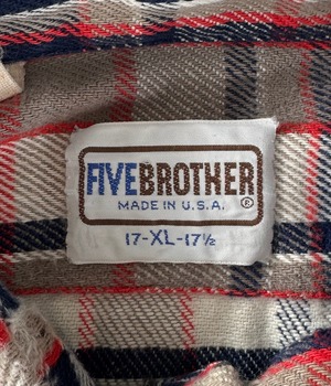 -FIVEBROTHER- Vintage 70-80s XL Flannel Shirt made in USA