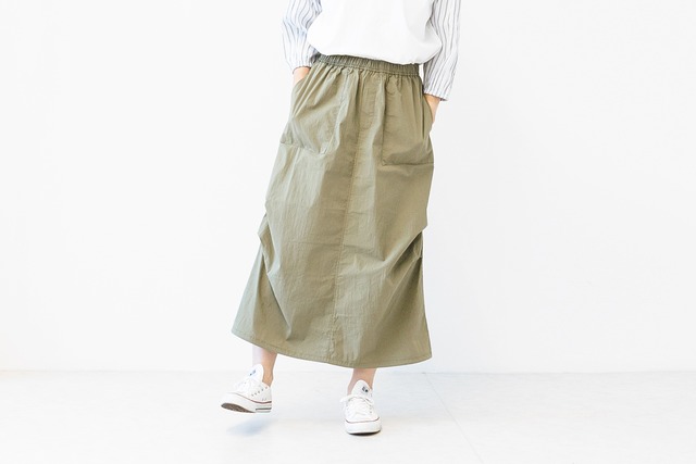 STRETCH RESILIENT NC CLOTH - BAKER BALOON SKIRT：ストレッチNCクロス - ベイカーバルーンスカート