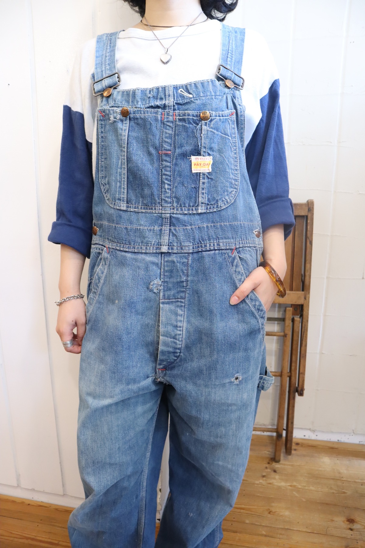 PAY DAY indigoblue denim overall [k-3510] | Fizzvintage