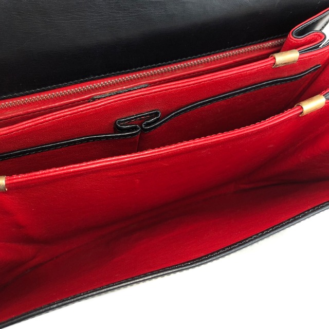 CELINE セリーヌ 馬車 ホースキャリッジ レザー クロスボディ ショルダーバッグ ブラック vintage ヴィンテージ オールドセリーヌ 4vjaaf