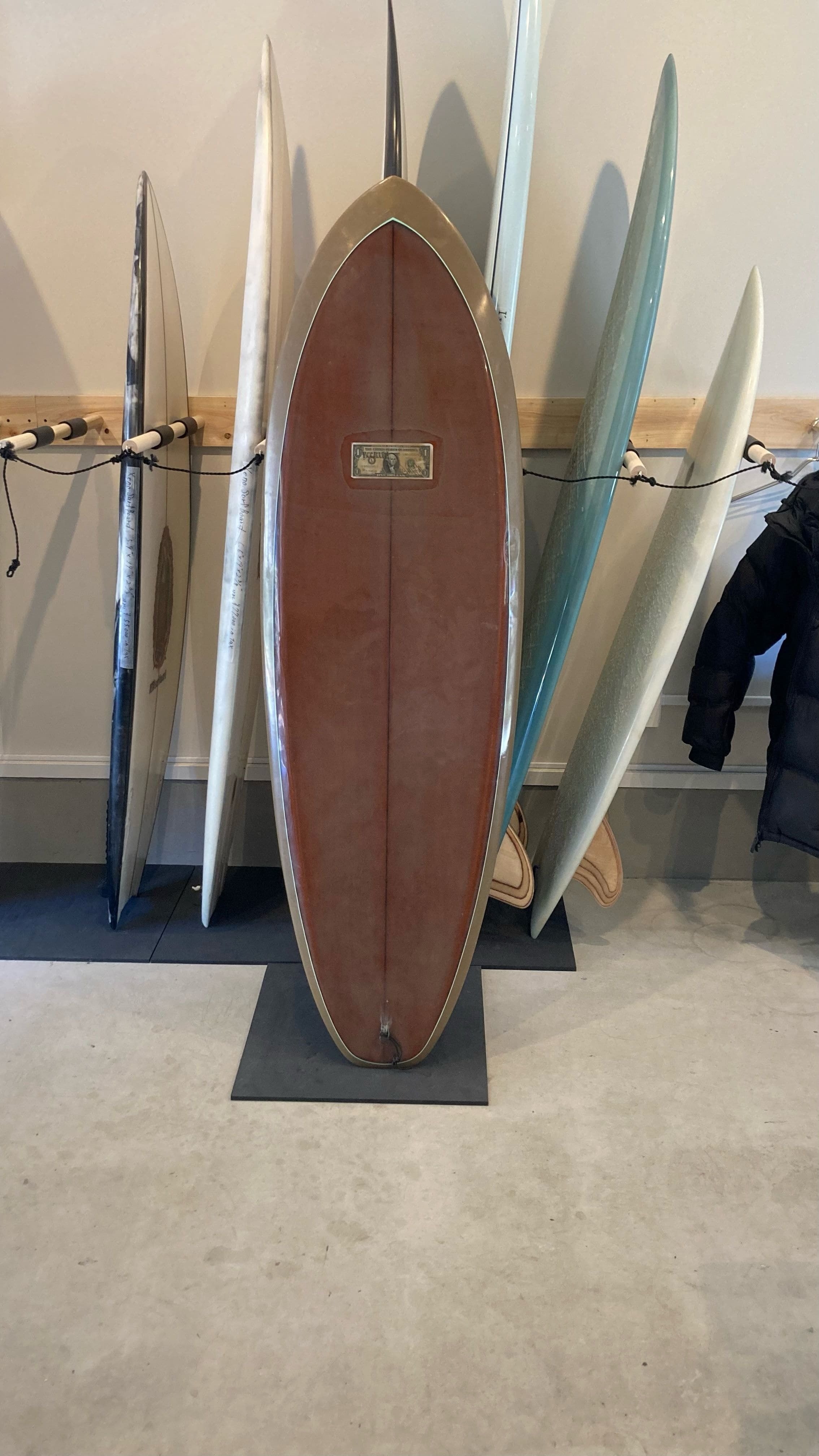 5.8 あかう サーフボード オンフィン 