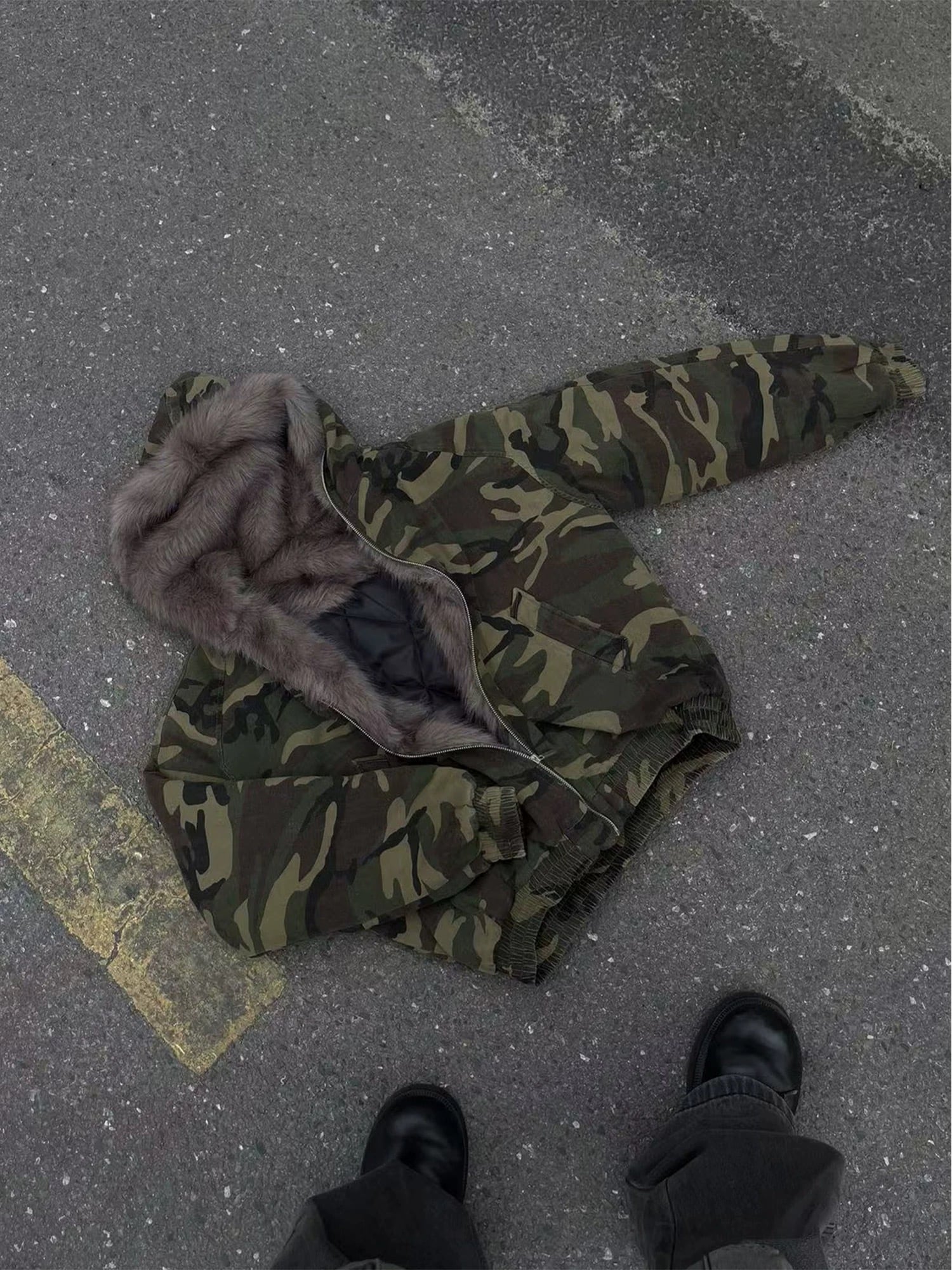 Y2K カモ柄 fur ma-1 down opium ミリタリー | Juns garment service