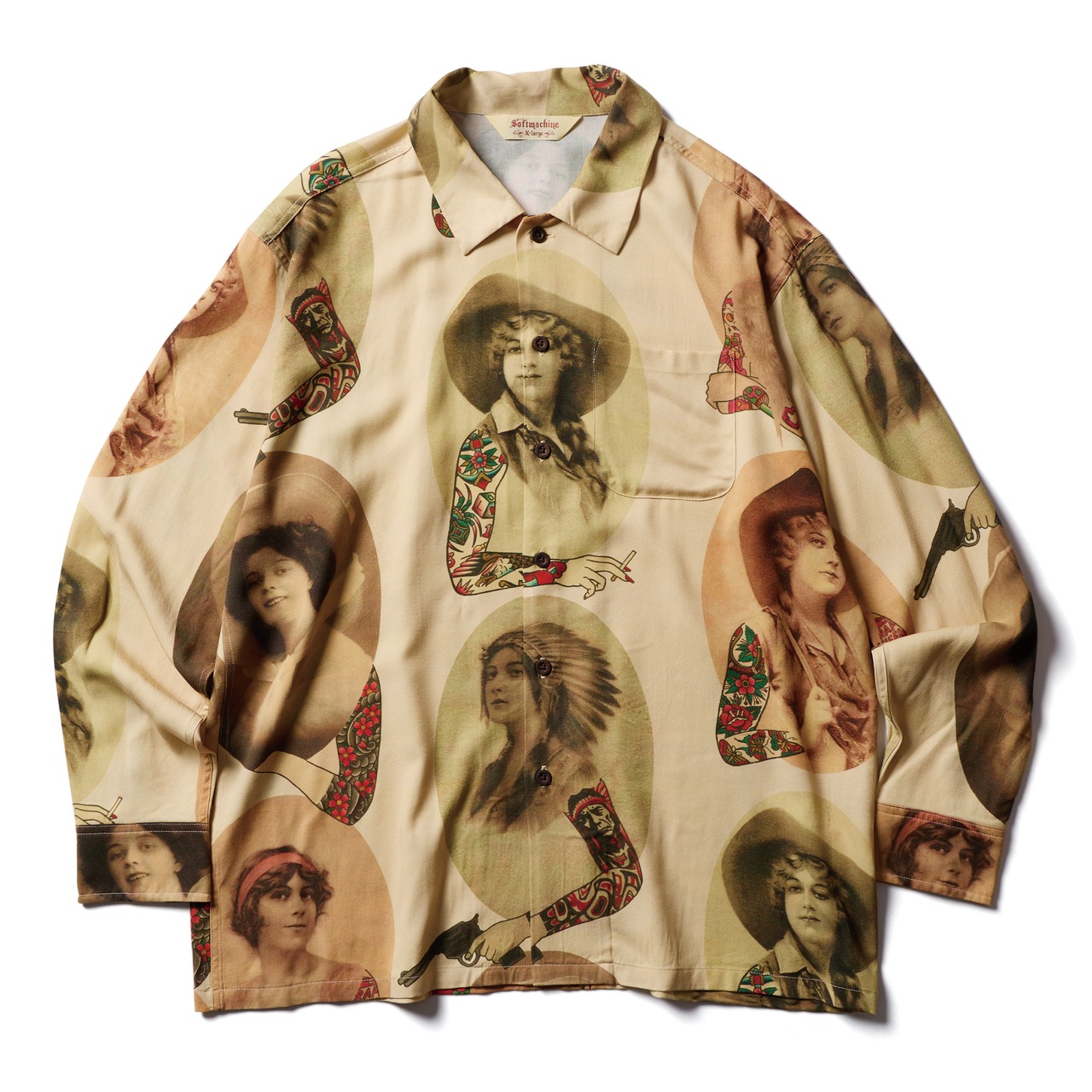 SOFTMACHINE INKED WOMEN SHIRTS L/S/ソフトマシーン