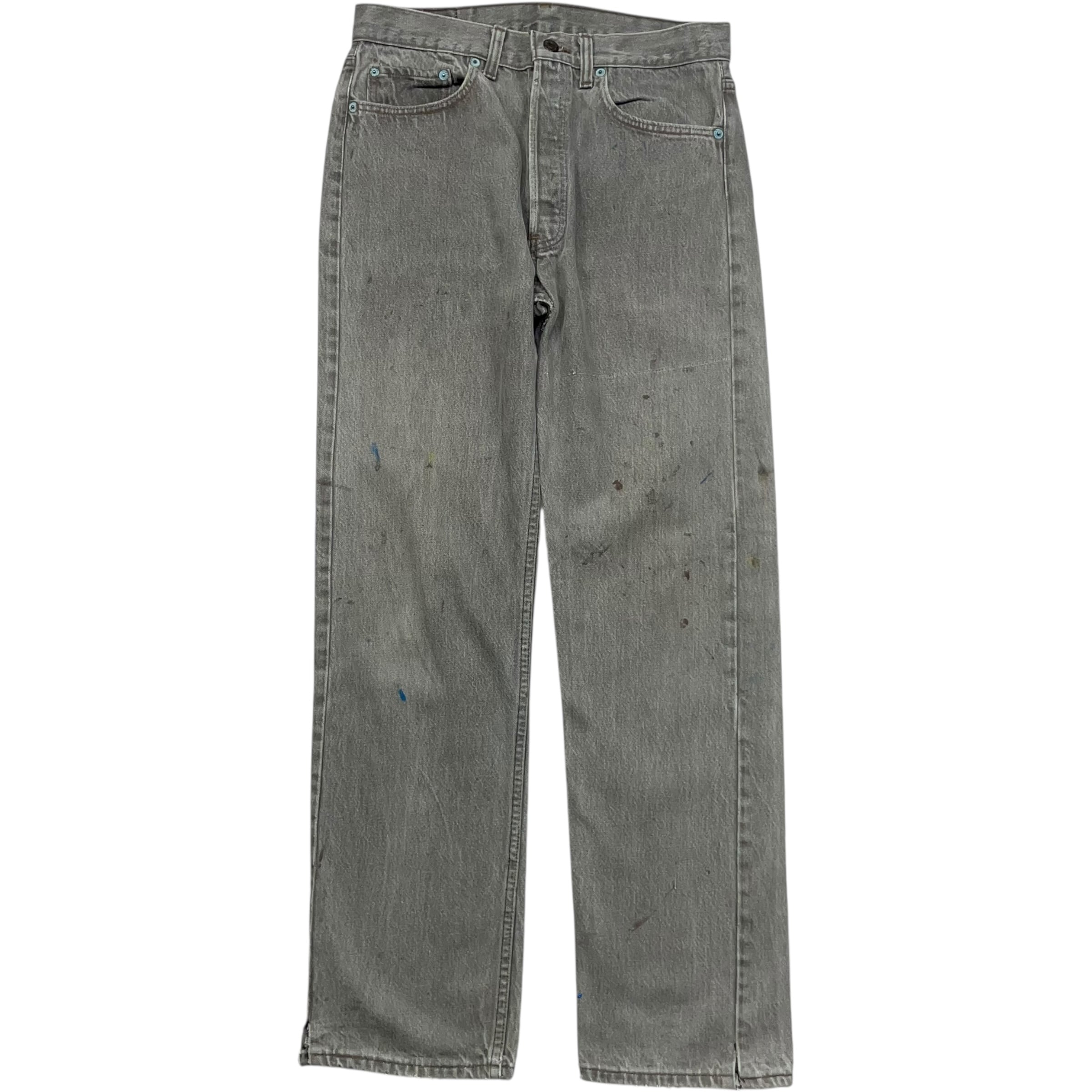 《実寸 W31L30》 Levi's リーバイス 501 先染めブラック デニムパンツ 色落ち USA製 90年代 vintage no.7731