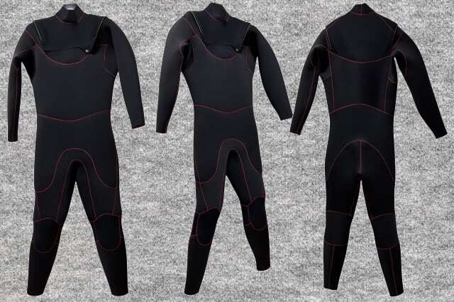 サーフィンスキンロングチェストジップ5X3mmフルスーツwsm1901fs(フルオーダー料込)