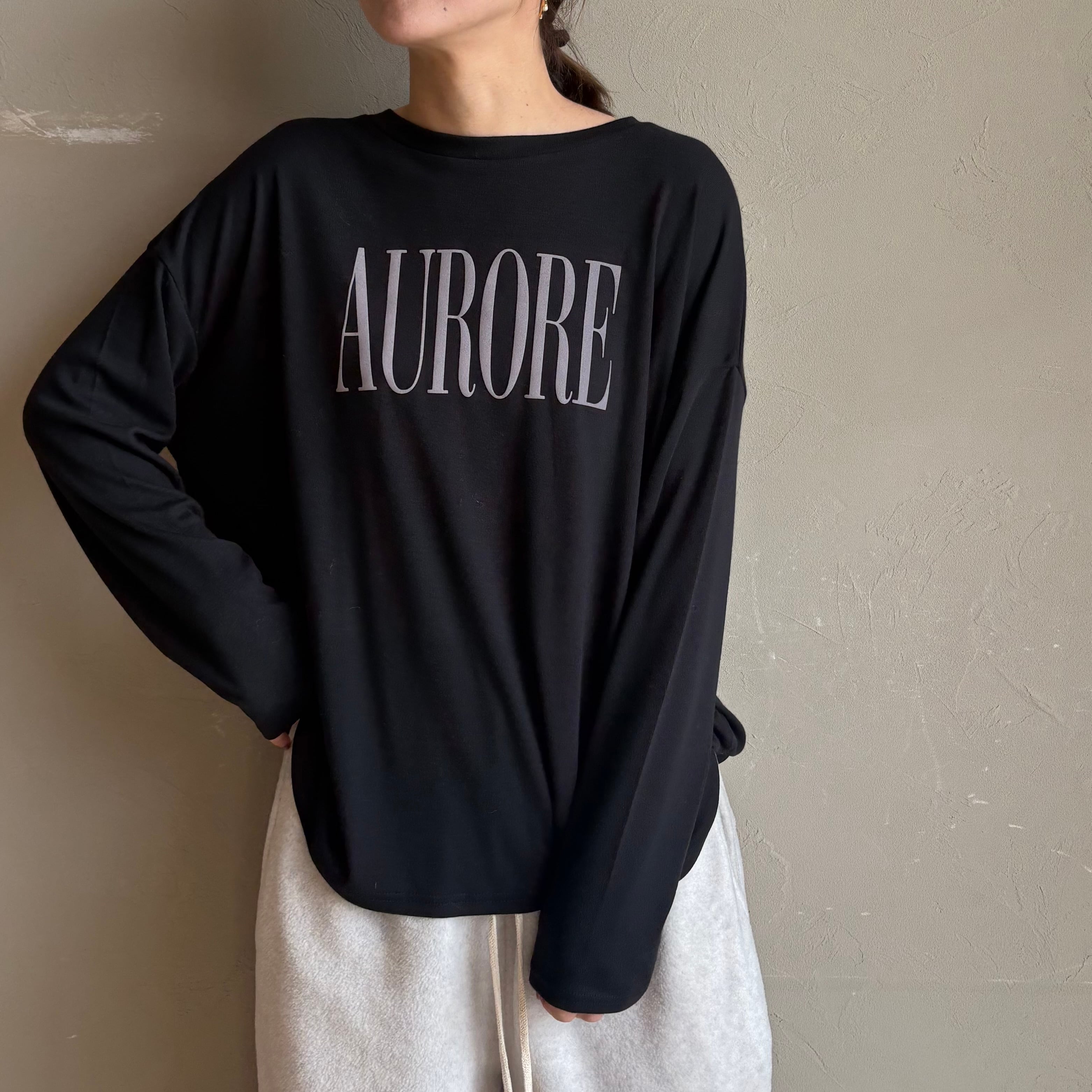 【 ROSIEE 】ソフトタッチフロッキーロゴTシャツ
