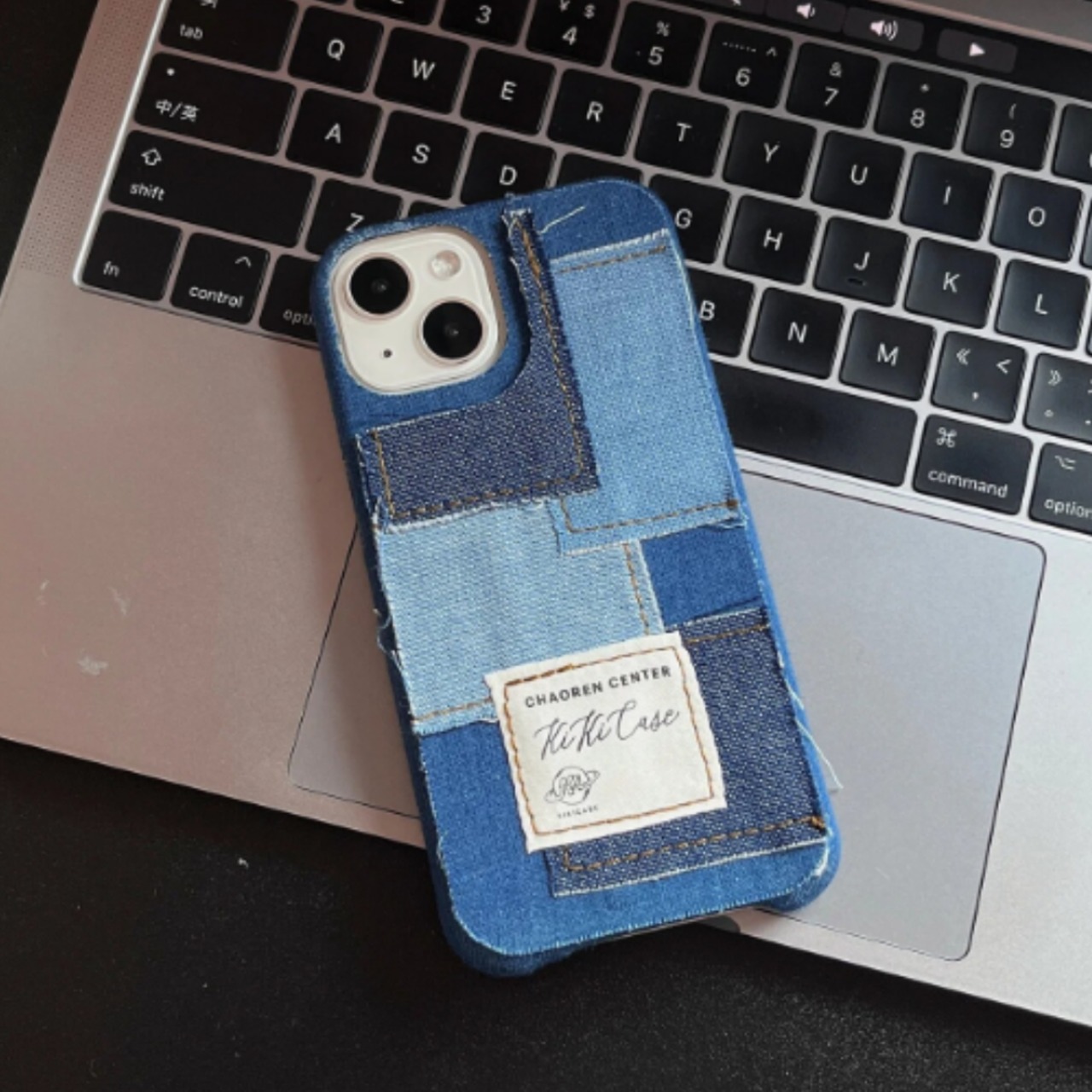 レトロ デニム キャンバス スプライシング かわいい iPhone 11 12 13 14 15 pro max 14plus スマホケース ≪3COLOR≫【0206】