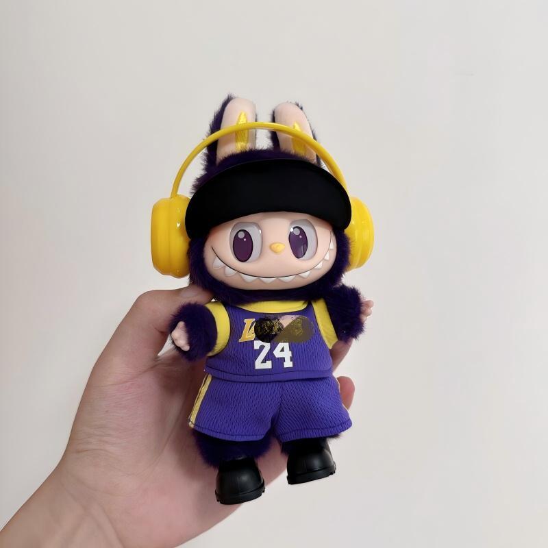 Labubu 1-3世代対応 バスケットボール #24 トップス+パンツ+帽子+靴+
