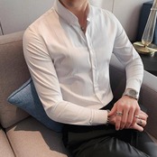 slim striped shirt 00078