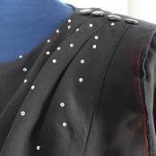 【新品 タグ付き 社交ダンス衣装】ブラック elegance fashion ブラウス トップス 黒 赤 無地 軽い 3Lサイズ レース 長袖