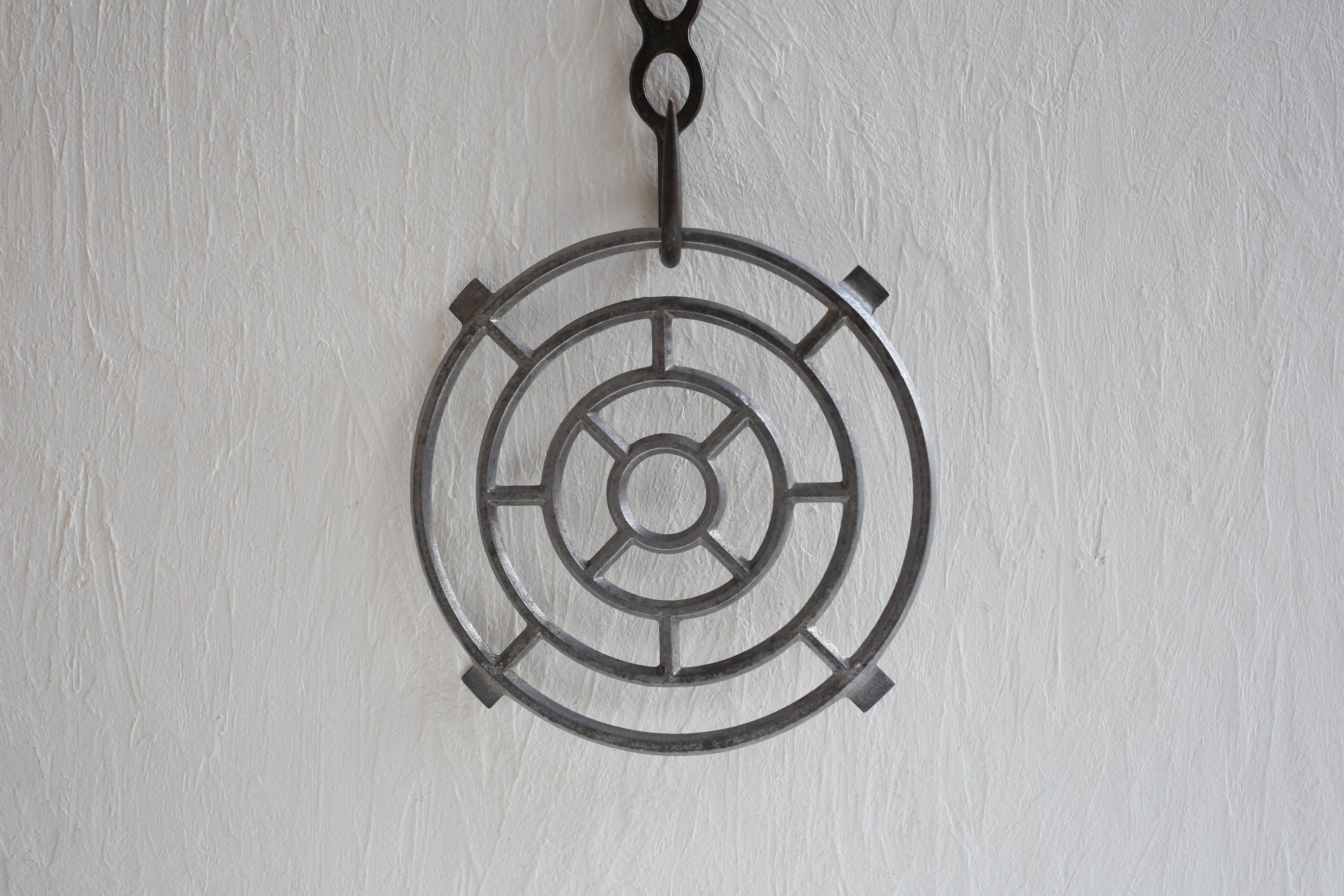 フランス アンティーク ヴィンテージ アルミ 鍋敷き トリベット N-01731