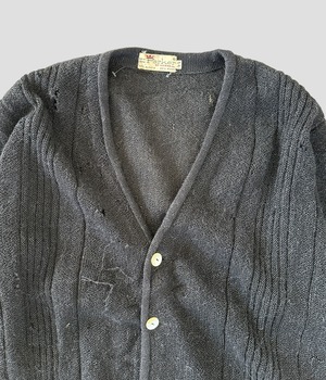 -Parker- Vintage 60s 44 Alpaca Cardigan