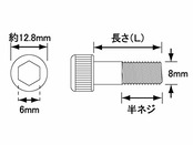 ポッシュフェイス(POSH FAITH) バイク用品 キャップボルト ステンレス 2個入 M8X45 900845-S2