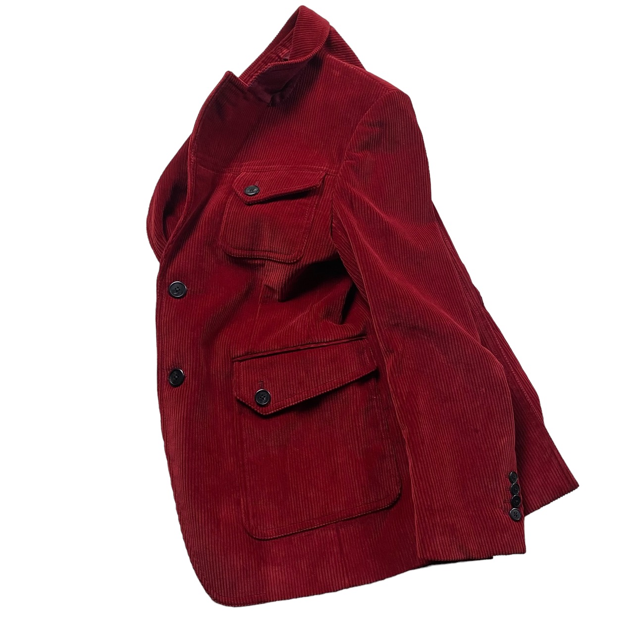 PRADA red color corduroy tailored jacket
