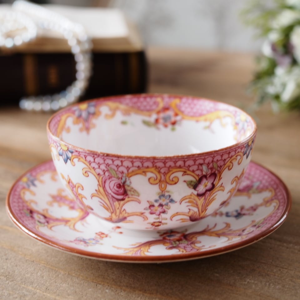 フランスアンティーク サルグミンヌ ミントン ピンク148 カップ