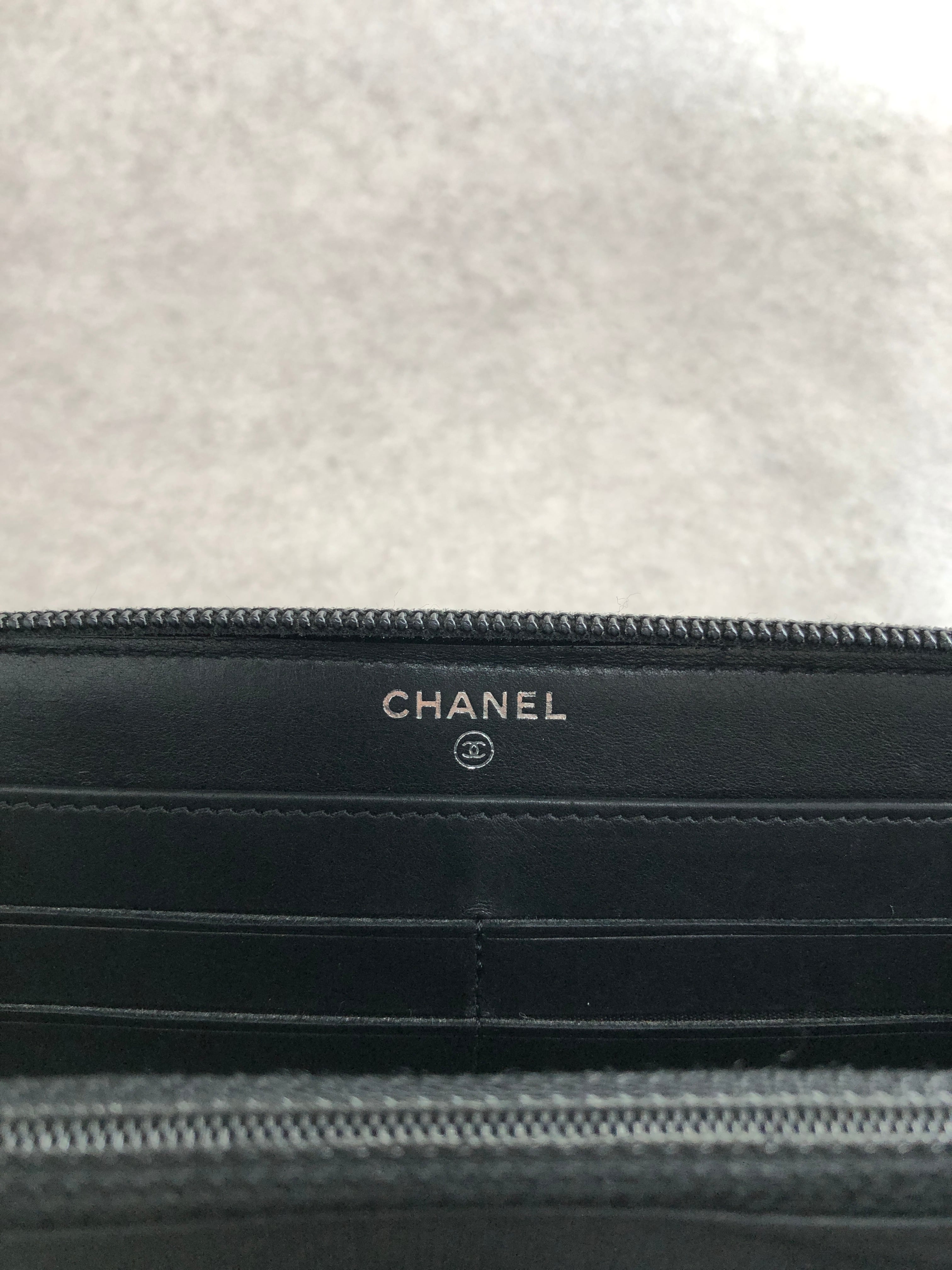 CHANEL シャネル 財布 ブラック ココマーク レザー 長財布 vintage