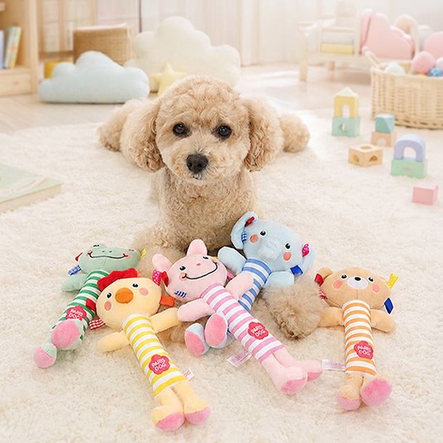 beeper animal toy 5color / ペット 犬 おもちゃ 噛む カシャカシャ 知育玩具 鳴き笛入り 音が鳴る 可愛い わんちゃん 留守 おもちゃ ストレス解消 韓国 ペット用品 小型犬 中型犬