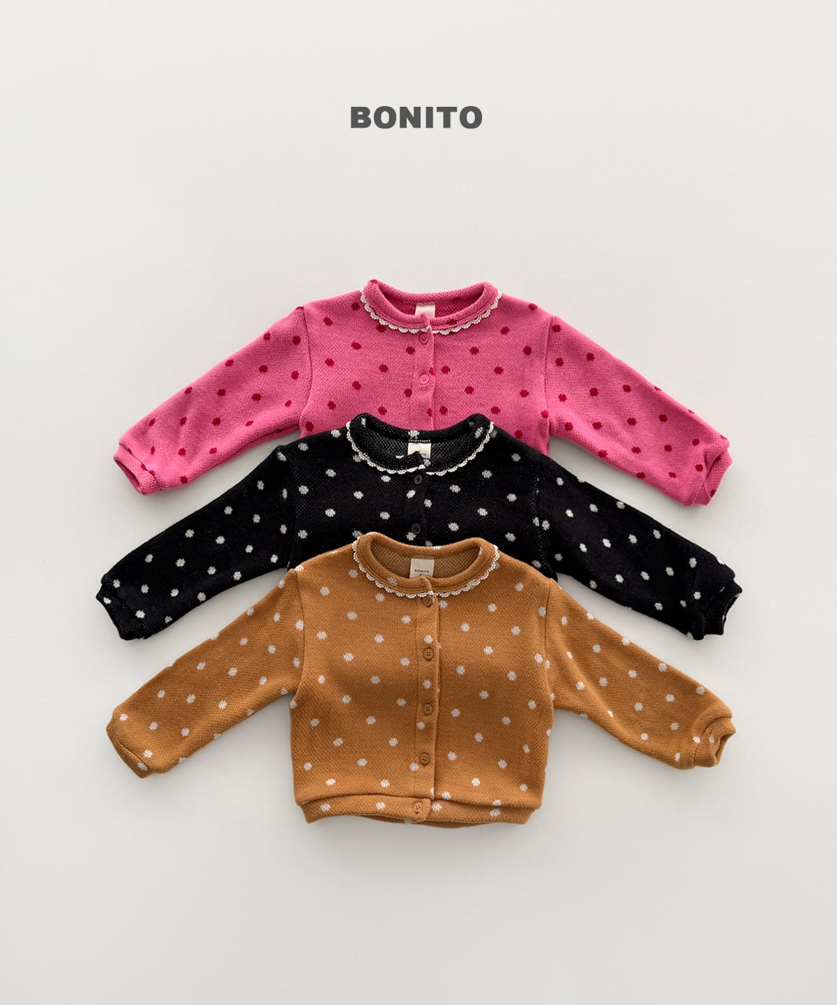 dot cardigan【BONITO】※12月中旬発送予定