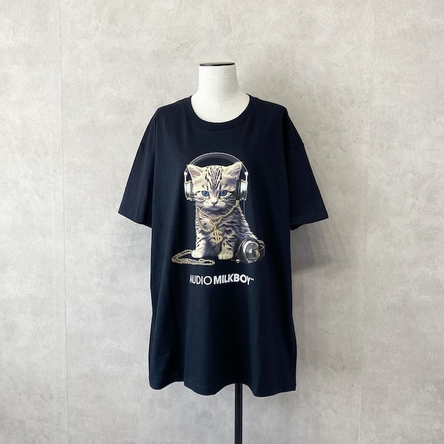 AUDIO CAT TEE / BLACK【MILK BOY】