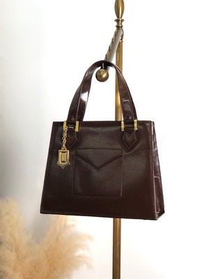 Yves Saint Laurent イヴ・サンローラン ハンドバッグ ブラウン YSL 