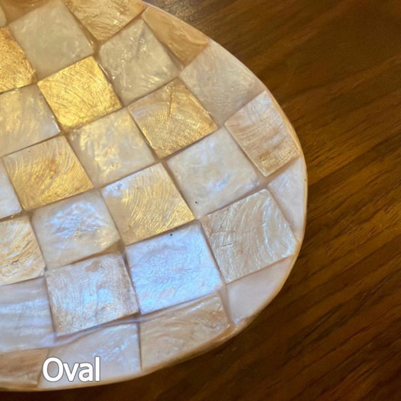 Gold Shell Tray 　 Diamond Pattern　2Type　シェルのゴールドトレイ　ダイヤ柄　２タイプ　トレイ　シェル　オーバル　スクエア　アクセサリー　キー　小物入れ