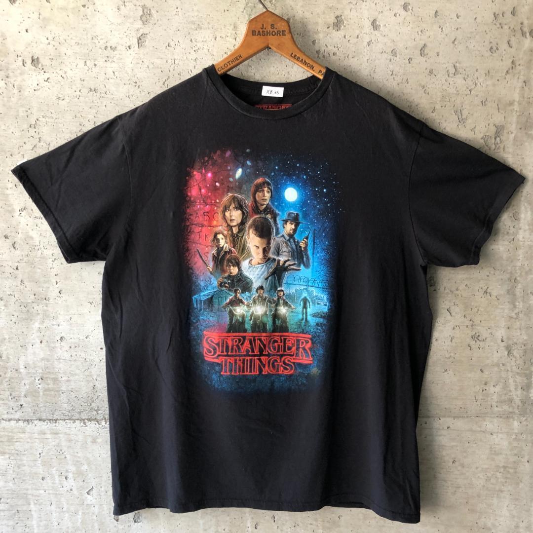 ストレンジャーシングス Tシャツ　シーズン1 ブリーチ　黒　XLサイズ