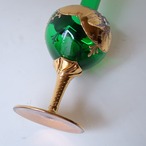 金彩とペイントのグリーン花瓶