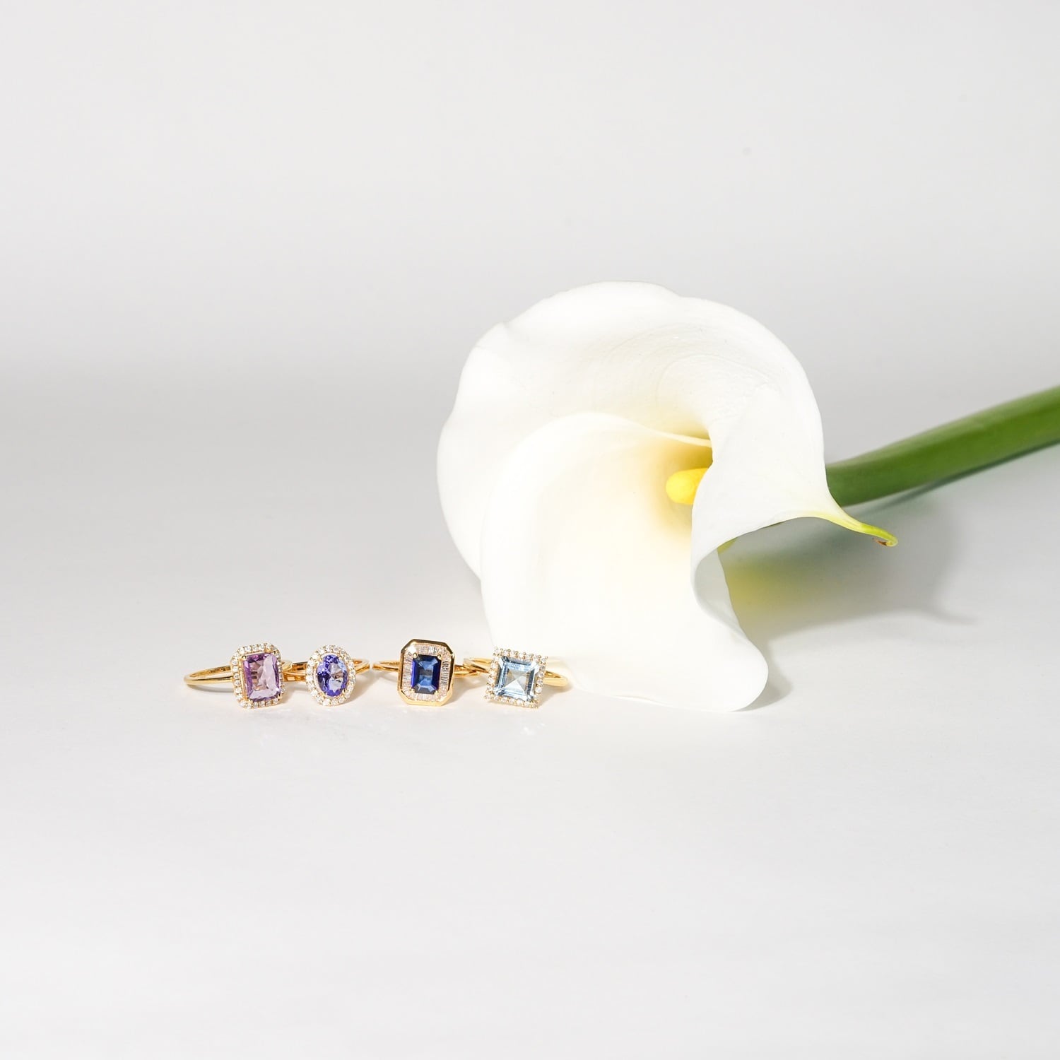 K18 / 13号】サファイア x ダイヤモンド リング | YUEN jewelry